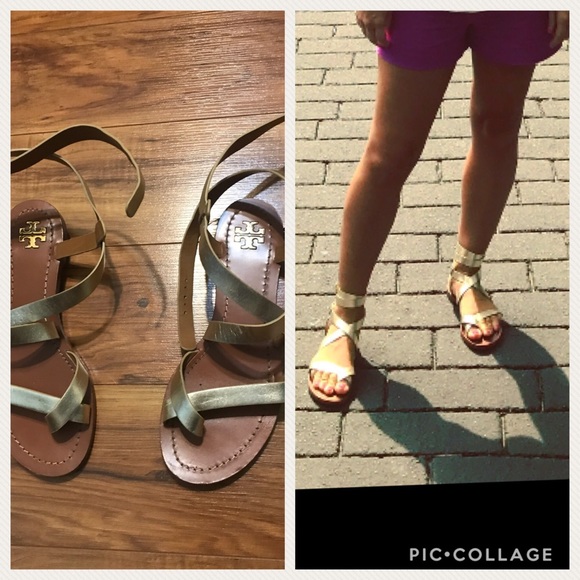 Tory Burch Shoes - Gold Tory Burch Sandals
